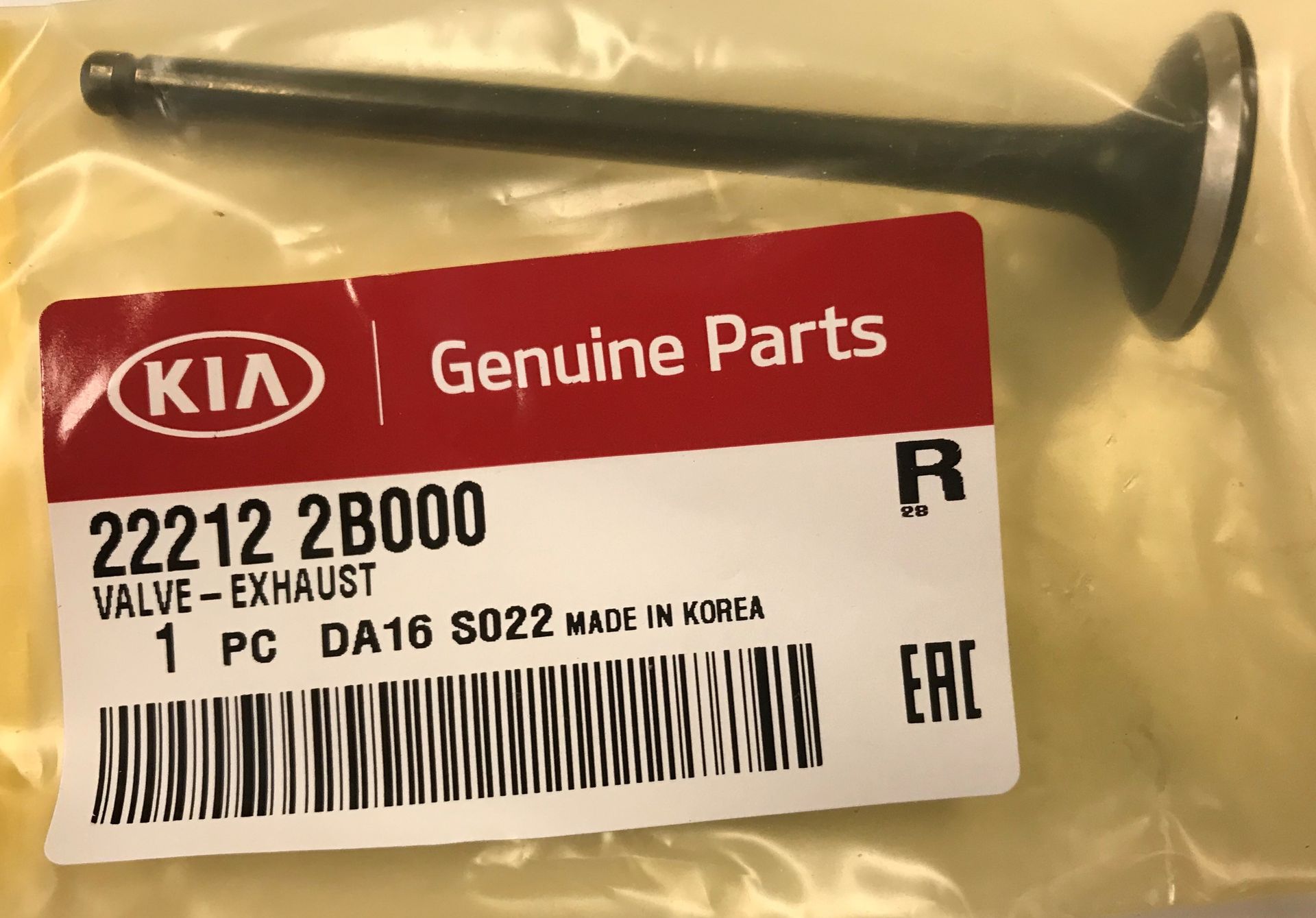 222122B000 - : Exhaust Valve for Kia: Rio, Soul Image