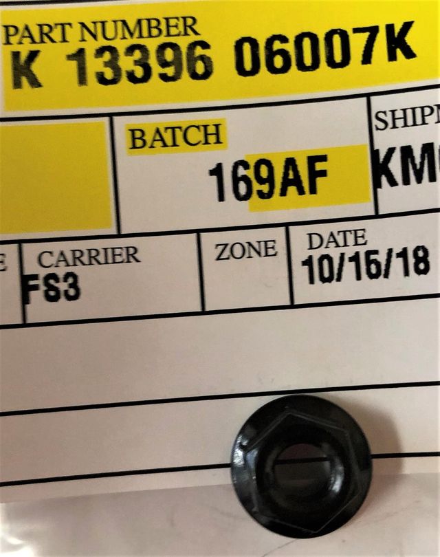 1339606007K - : Hose &amp; Tube Assembly Nut for Kia: Cadenza, Carnival, EV9, K5, K900, Niro, Niro EV, Optima, Rio, Rondo, Sedona, Seltos, Sorento, Soul, Soul EV, Spectra, Sportage, Stinger, Telluride Image