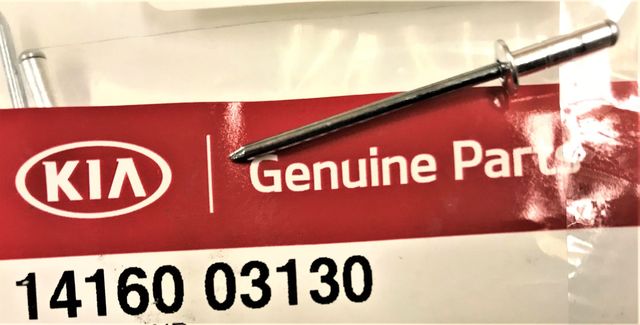 1416003130 - Body: Bumper Cover Reinforcement Rivet for Kia: K5, Niro, Niro EV, Optima, Sedona, Sorento, Spectra, Spectra5 Image