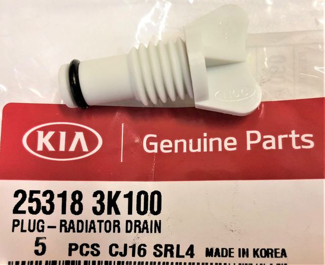 253183K100 - : Drain Plug for Kia: Cadenza, Carnival, EV9, Forte, Forte Koup, Forte5, K4, K5, K900, Niro, Niro EV, Optima, Rio, Sedona, Sorento, Soul, Sportage, Stinger, Telluride Image