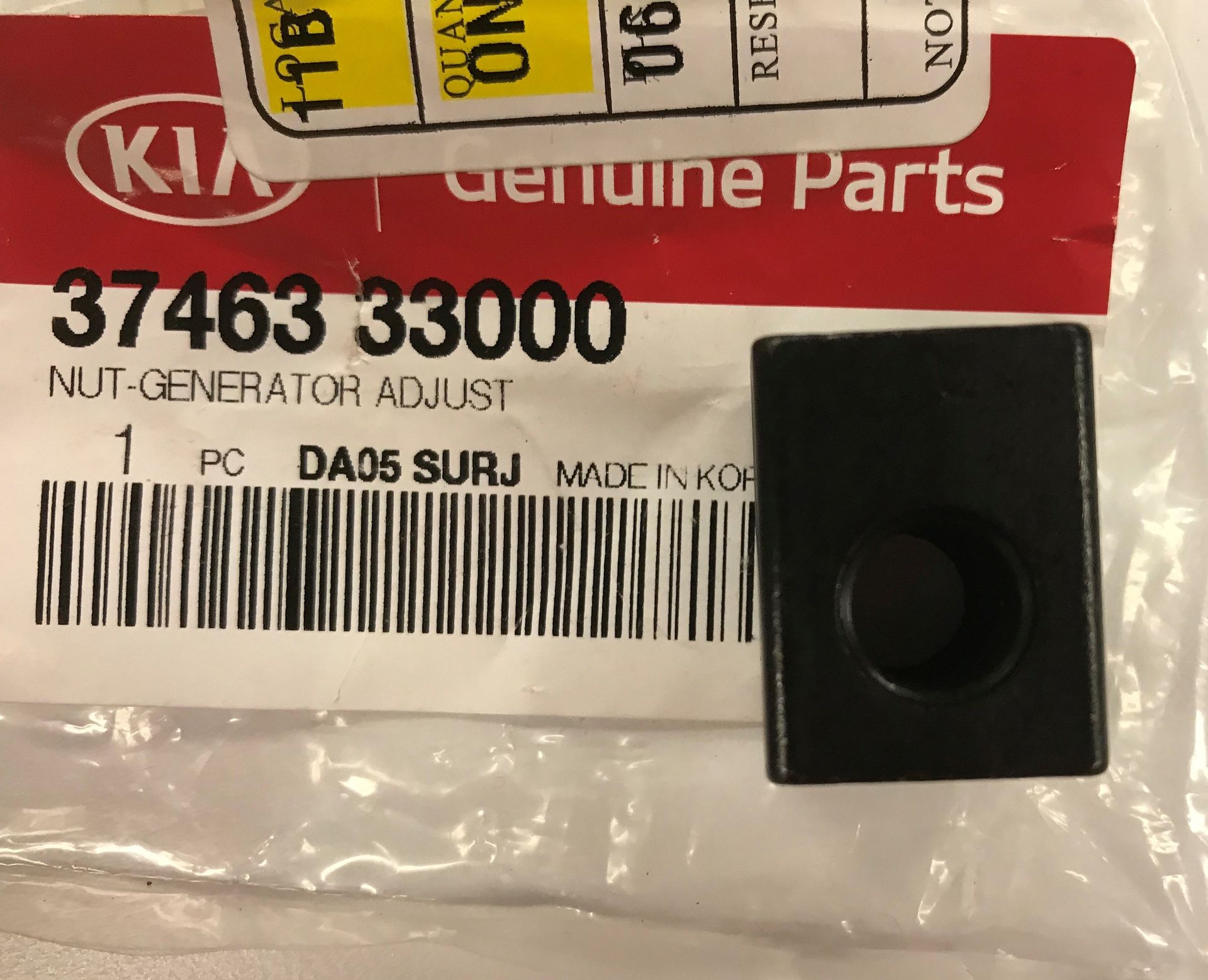 3746333000 - : Adjust Bracket Nut for Kia: Optima, Rio, Rio5, Seltos, Soul, Spectra, Spectra5, Sportage Image