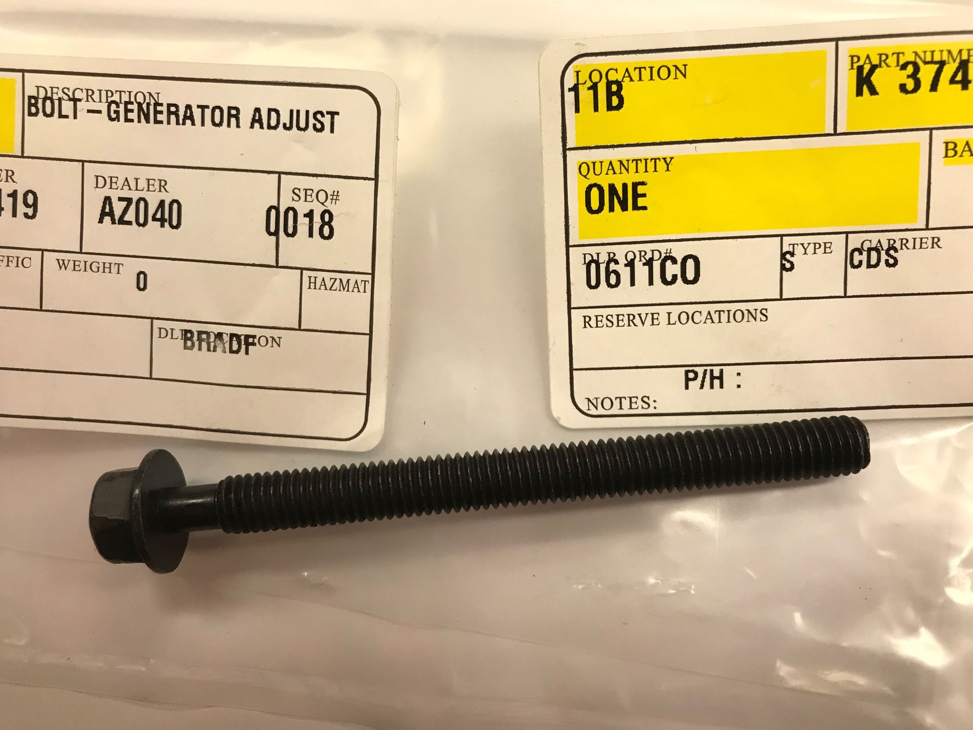 3746222000 - Electrical: Adjust Bracket Mount Bolt for Kia: Optima, Rio, Rio5, Seltos, Soul, Spectra, Spectra5, Sportage Image