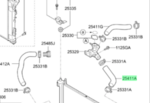 25411F9150 - : Upper Hose for Kia Image