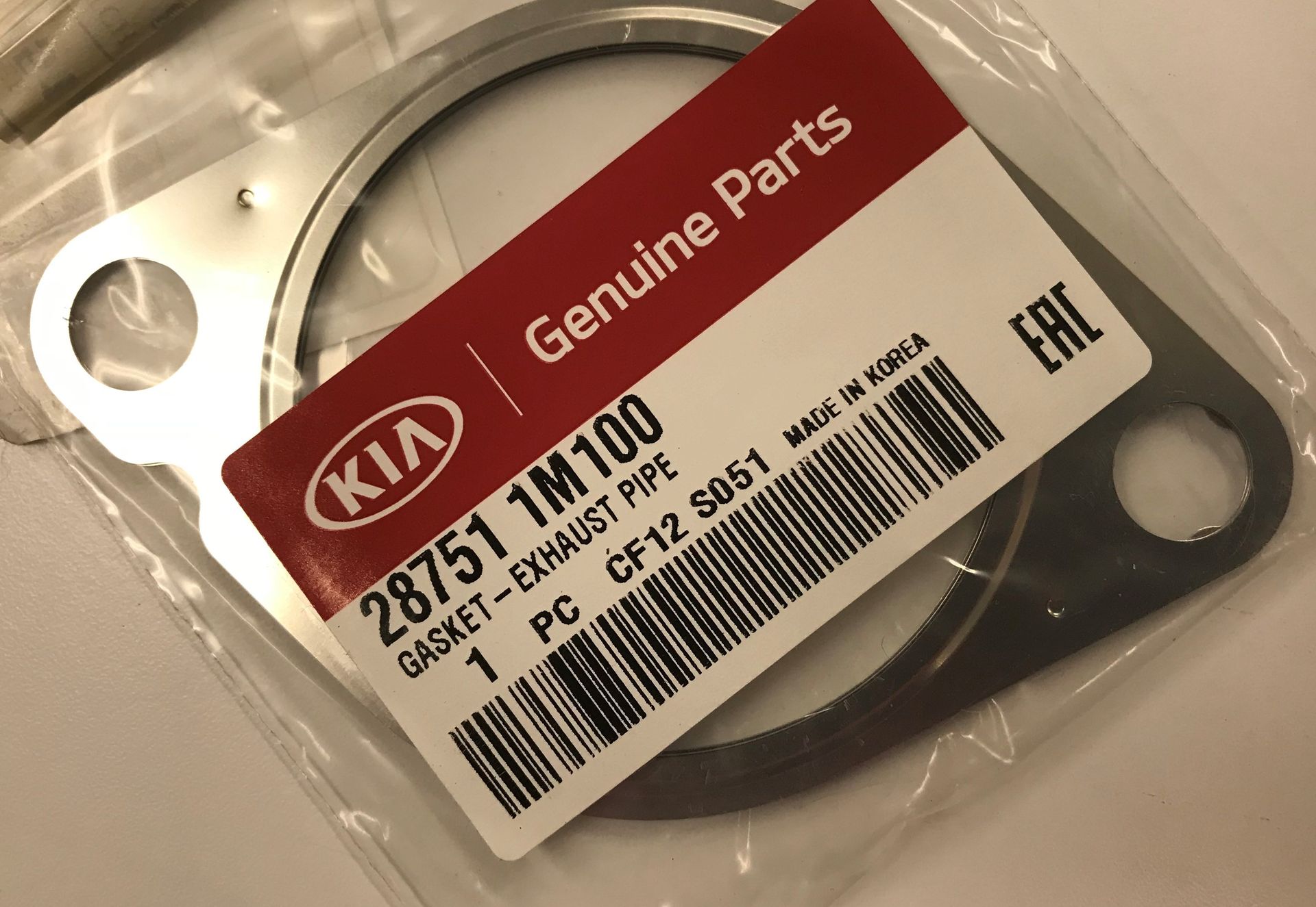 287511M100 - : Front Pipe Gasket for Kia: Forte, Forte Koup, Forte5, K4 Image