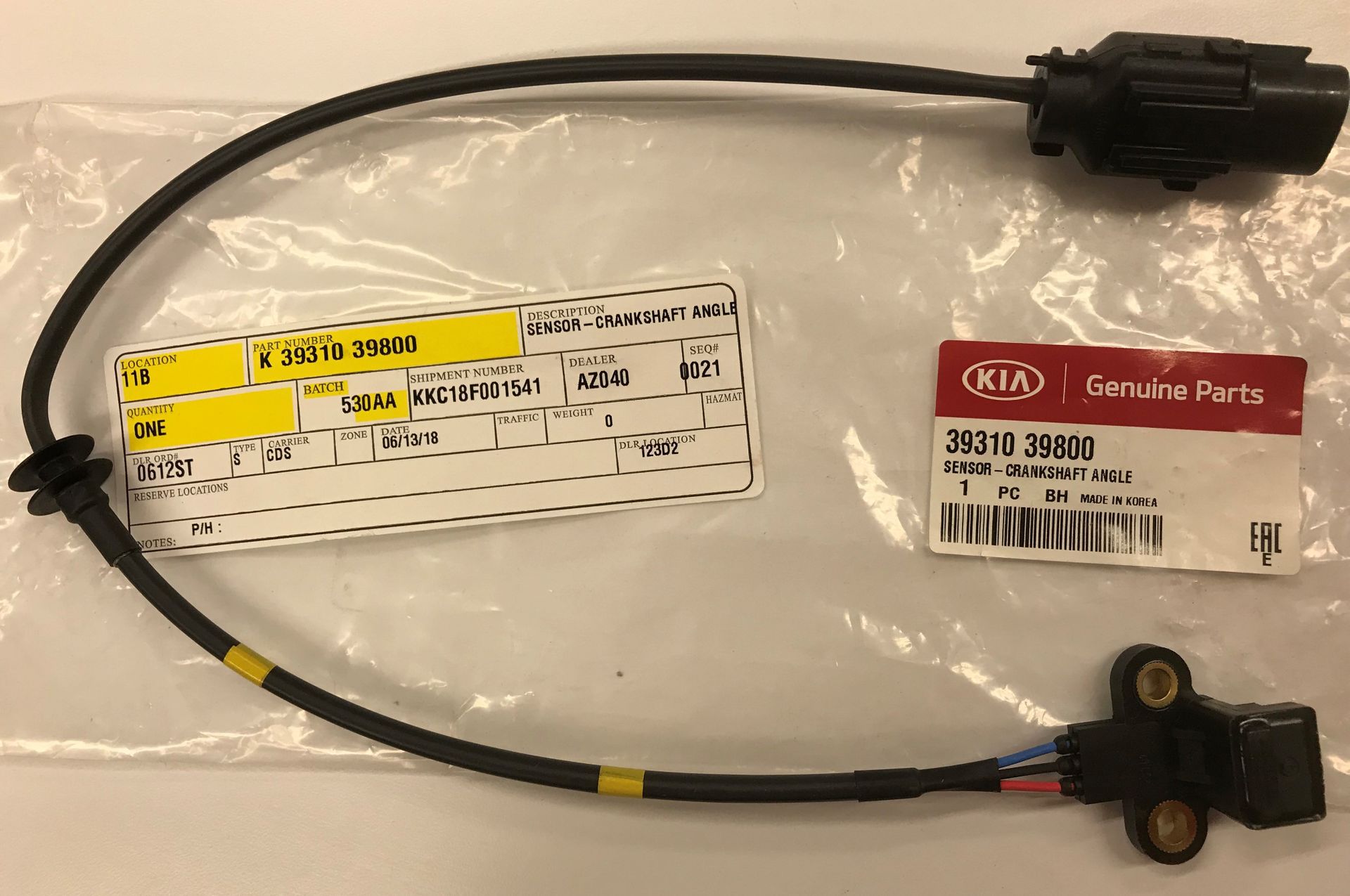 3931039800 - Emission System: Crankshaft Sensor for Kia: Sorento Image