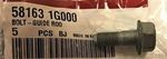 581631G000 - Brakes: Caliper Mount Bolt for Kia: Cadenza, EV6, EV9, Forte, Forte Koup, Forte5, K4, K5, Niro, Niro EV, Optima, Rio, Rio5, Sedona, Seltos, Soul, Soul EV, Sportage Image
