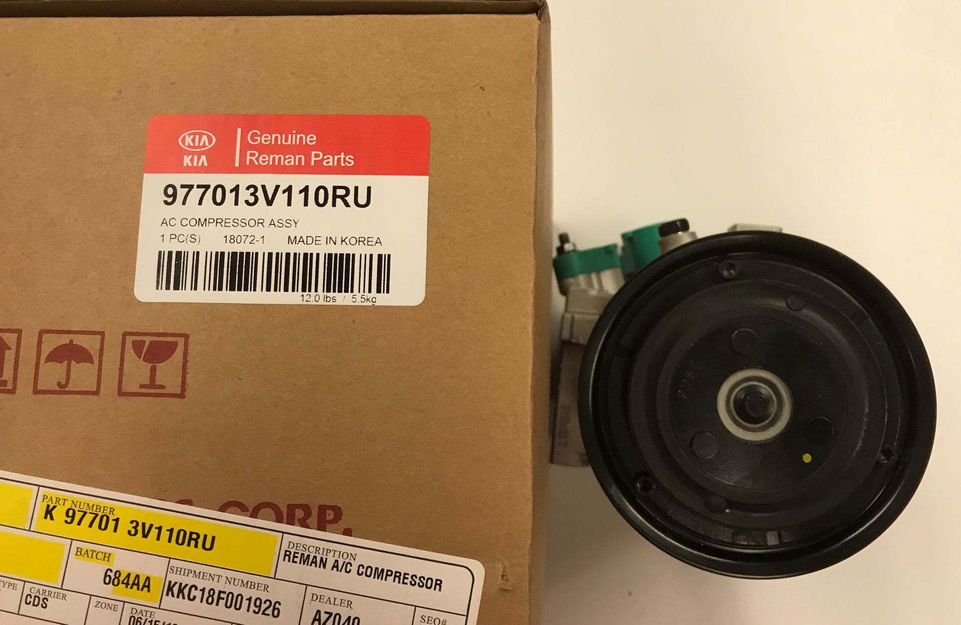 977013V110RU - HVAC: Compressor Assembly for Kia: Optima Image