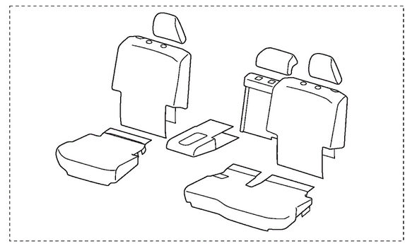 8P32TG7110A - Interior: 2016-2022 Honda Pilot - Seat Cover 2nd Row for Honda: Pilot Image
