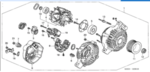 31100PRA003 - Electrical: Alternator for Honda: Civic Image