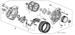 31100PLMA02 - : 2001 Honda Civic - Alternator Assembly (AHGA50) (Mitsubishi) for Honda: Civic Image