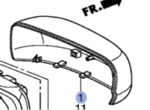 76251TF0E11ZN - Body: Door Mirror Cover for Honda: Fit Image