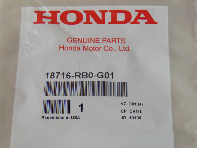 18716-RB0-G01 - 2009-2016 Honda - Gasket A Egr Pipe | Genuine Honda Parts