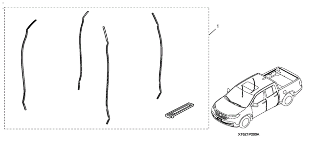 8P20T6Z180A - Exterior: 2024-2025 Honda Ridgeline - Door Edge Guards for Honda: Ridgeline Image