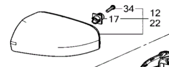 76264-T90-A21ZD - 2023-2025 Honda Pilot - L Mirror Cover | Genuine