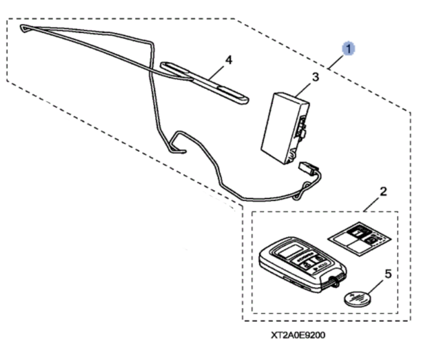 8E91E54100 - Security: Remote Start (required Attachment kit sold separately) for Honda: Accord, Civic, CR-V, Crosstour, Fit, Odyssey, Pilot Image