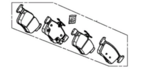 43022TVAA60 - : Rear Brake Pads  (Same as 43022-TVA-A51) for Honda Image