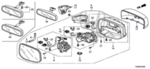 76201TF0E11ZQ - Body: Mirror Cover for Honda: Fit Image