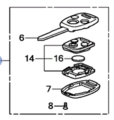 35118TR0A00 - Electrical: Keyless Entry Transmitter for Honda: Civic Image