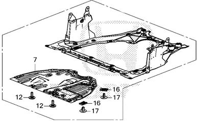 74110-3W0-A01 - Complete LOWER Engine Cover | Genuine Honda