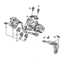 6351S9V305 - : 2005-2007 Honda Pilot - Lock Assembly Steering for Honda: Pilot Image