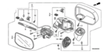 76200SNEA02ZQ - Body: Mirror Assembly for Honda: Civic Image
