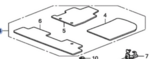 83600SVAA01ZB - : Floor Mat Set *NH598L* (ATLAS GRAY) for Honda Image