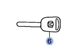 35111SLJ306 - : Key Blank (Black)(Immobilizer) for Honda Image
