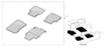 8P13T2A110 - Interior: All Season Floor Mats - Sedan for Honda: Accord Image