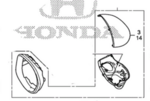 76204TK8A51ZB - Body: Mirror Housing for Honda: Odyssey Image