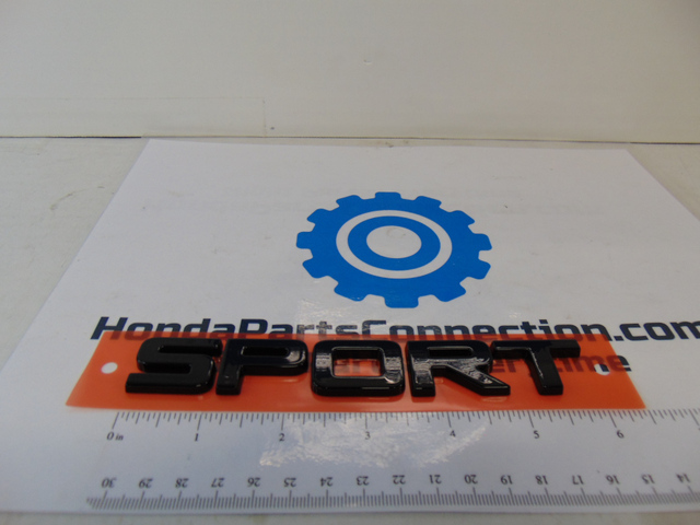 8F203V0100B - Exterior: 2023-2025 Honda - Emblems - Sport - Gloss Black for Honda: HR-V, Pilot Image