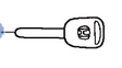 35118SDAA01 - : 2006-2011 Honda Civic - Key Blank (Black) (Immobilizer) (H-Mark:Silver) for Honda: Civic Image