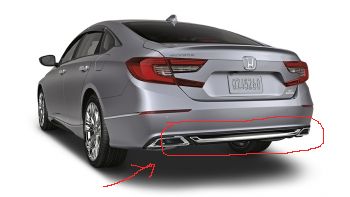8F24TVA100B - Exterior: Chrome Rear Trim Accent for Honda: Accord Image