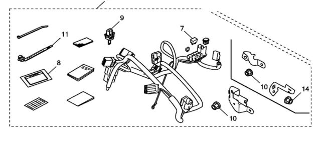 8E92T2A100A - Security: 2013 2014 Honda Accord - Remote Start Attachment Kit for Honda: Accord Image