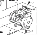 38810RGLA01 - HVAC: Compressor for Honda: Odyssey, Pilot, Ridgeline Image