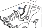 11814P8AA00 - : 1998-2025 Honda - Gasket B Timing Belt Cover (Lower) for Honda: Accord, Accord Crosstour, Crosstour, Odyssey, Passport, Pilot, Ridgeline Image
