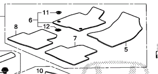 HONDA G-DASH サービスガイド m-901 90165-S04-000 - Genuine Honda Bolt, Flange (12X97)