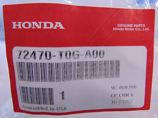 72470-T0G-A00 - Garnish L Front Door Center Pillar - 2012-2016 Honda CR ...