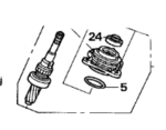 53100SDR900 - Steering: Rack And Pinion Steering Pinion Shaft for Honda: Accord Image