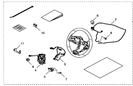 8U97TLA111E - Interior: 2020-2022 Honda CR-V - Heated Steering Wheel - Ex &amp; Ex-L for Honda: CR-V Image