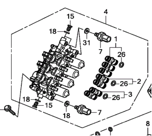 27700-5B7-010 - Body Assembly Secondary Valve | Genuine Honda Parts