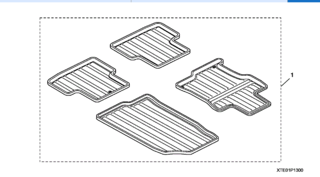 8P13TE0110 - Interior: Floor Mats, All-Season ( 2DR COUPE ) COMPLETE SET for Honda: Accord Image