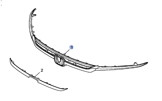 8F21TVA100 - Exterior: 2018-2020 Honda Accord - Front Grille Base for Honda: Accord Image