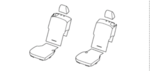 8P32THR110A - Interior: 2018-2023 Honda Odyssey - Cover Second Row Seat (7P) for Honda: Odyssey Image