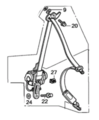 4814SNEA01ZF - Electrical: Belt &amp; Retractor for Honda: Civic Image