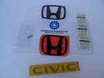 8F20T47100A - : 2022-2024 Honda Civic Exterior H Mark &amp; Civic Emblem Name Plate Badge Set for Honda: Civic Image