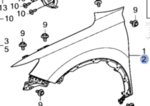 602603A0A00ZZ - Body: Fender for Honda: CR-V Image