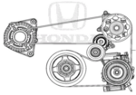 311106MDA01 - : Belt,  Alternator for Honda: Civic Image
