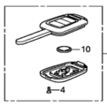 35118TY4A10 - : 2013-2015 Honda Crosstour - Key Immobilizer &amp; Transmitter(Driver 1) (Blank) for Honda: Crosstour Image