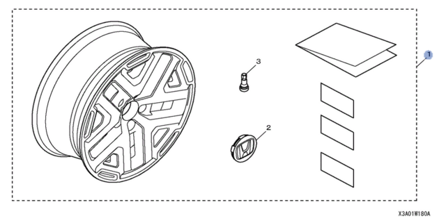 8W183A0100A - Wheels: 2023-2025 Honda CR-V - 18 Inch Black Wheel for Honda: CR-V Image