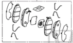 45022TR7A01 - : Pad Set,  FRONT  (Changed to 45022-TR7-A02) for Honda Image